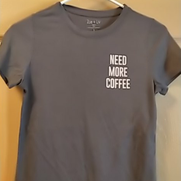 Zoe and liv need more coffee womens tee gray s - Picture 2 of 8